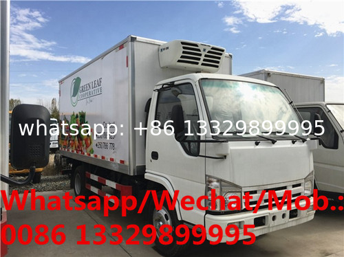 ISUZU brand refrigerated truck for fresh vegetables from UWANDA, customized ISUZU 4-5T chilled van vehicle for sale
