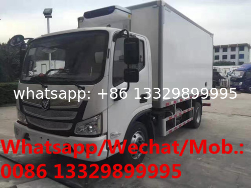 New FOTON AUMARK S 4T-5T refrigerated truck for sale,FOTON 5m length reefer van truck for bag milk transportation