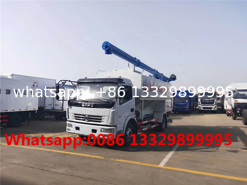 new dongfeng 5T poultry chicken dog feed transportation vehicle for sale, farm-oriented bulk feed container truck