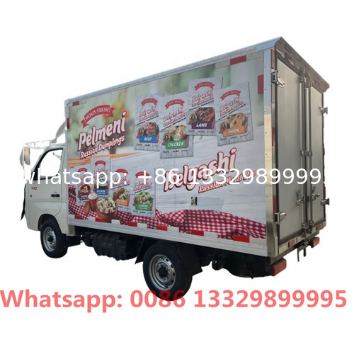 good price FOTON 4*2 RHD 2T refrigerated minivan car for sale, Factory sale new cold reefer van box vehicle