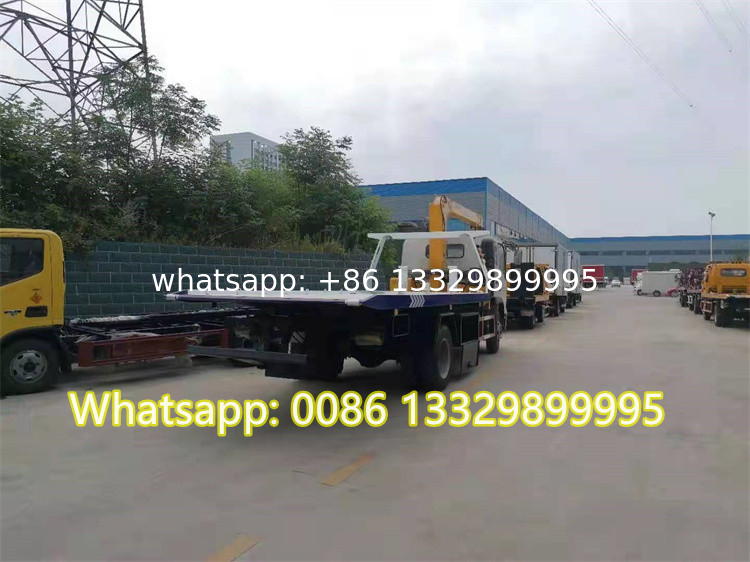 Factory sale lower price HOWO 4T recovery towing truck with crane boom, wrecker towing truck with telescopic crane