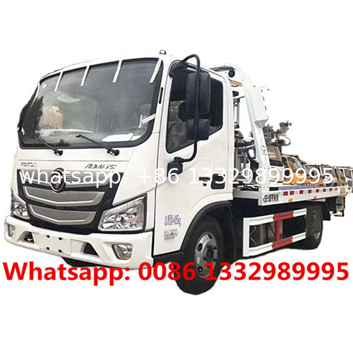 HOT SALE! FOTON AUMARK 4*2 LHD 4T flathead wrecker towing truck for sale, Lower price breakdown recovery vehicle