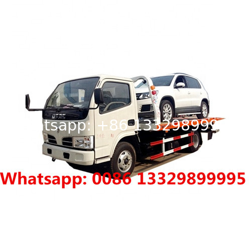 HOT SALE! GOOD PRICE DONGFENG 4*2 RHD 3T flatbed wrecker towing truck, Street repair recovery removal vehicle for sale