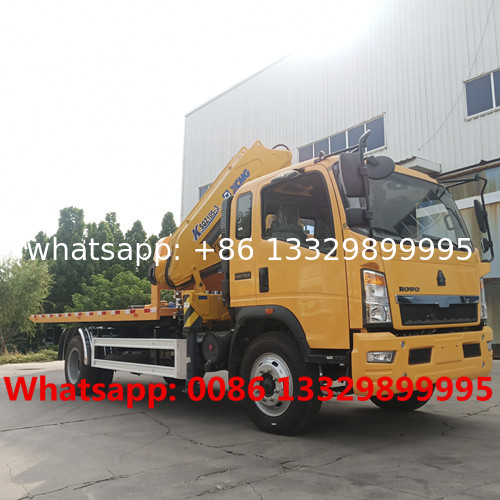 HOT SALE! SINO TRUK HOWO 4*2 LHD 4T-5T wrecker towing truck with crane boom for sale,Small Car Towing Emergency Rescue