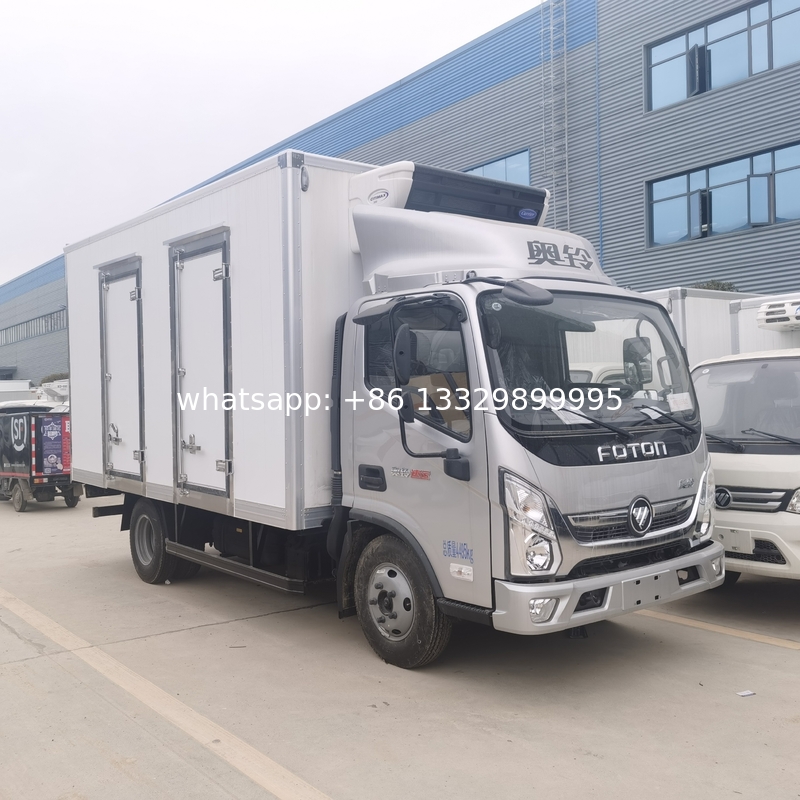Customized FOTON AUMARK 4*2 LHD Euro 4 3T refrigerated truck for Phillipines, HOT SALE!  lower price cold van box vehicl