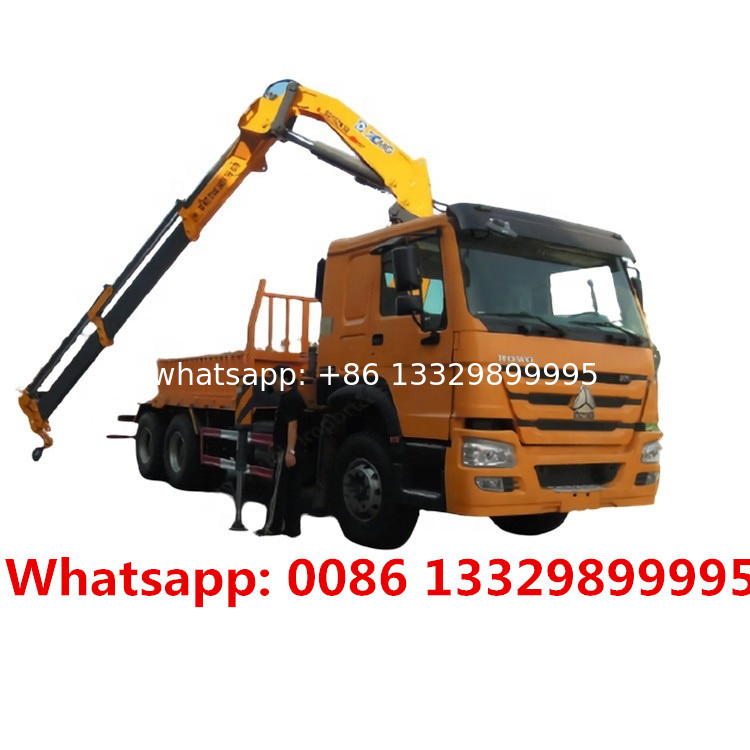 HOT SALE!SINO TRUK HOWO 6*4 LHD 10T cargo truck with crane for sale, good price HOWO mobile truck mounted crane