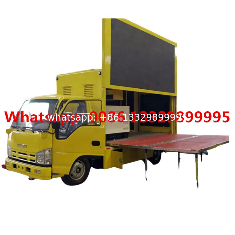 Euro 5 Isuzu LHD P3 mobile digital billboard LED advertising vehicle for sale,  outdoor LED screen van truck for sale