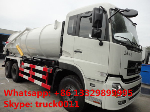 factory direct sale best price dongfeng tianlong 6*4 16cbm vacuum truck for sale, 245hp 16cbm sludge tank truck for sale