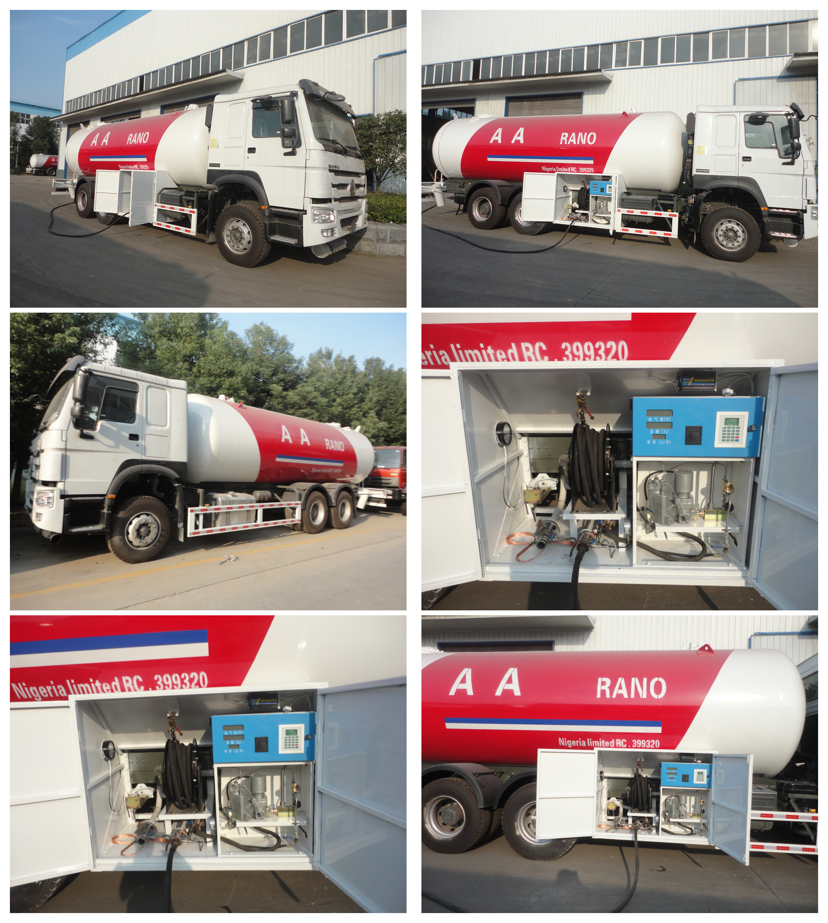10metric tons 336hp SINO TRUK HOWO brand lpg gas dispensing truck for filhling gas bottles, 25m3 lpg gas dispenser truck