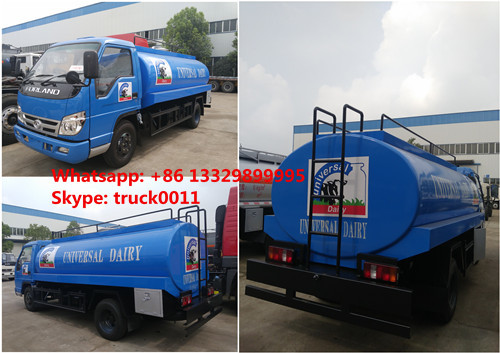 Hot sale cheap right hand drive Forland 6-wheel 6000L Fresh milk transport truck RHD 6,000L Liquid food truck