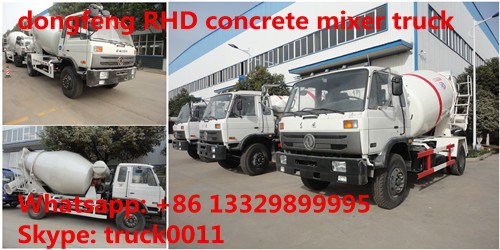 2017s RHD 4*2 6M3 concrete mixer truck for sale， high quality and best price DONGFENG 6m3 cement mixer truck for sale