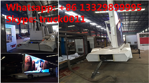 Factory sale mobile up-straight LED billboard advertising semitrailer, outdoor mobile LED displays billboard vehicle