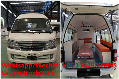 Factory direct sale high quality and competitive price JINBEI gasoline transiting ambulance vehicle, ICU ambulance