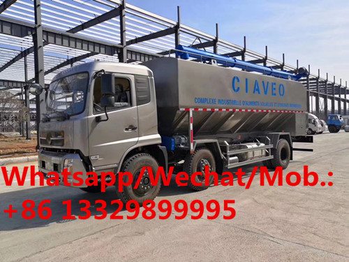 Customized Dongfeng new 30cbm 15tons animal feed transported vehicle for sale, HOT SALE! chick feed pellet tanker truck