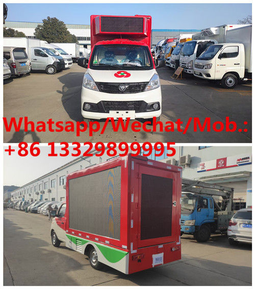 FOTON xiangling V1 single cab gasoline Mobile LED advertising truck for sale, best price mobile LED screen vehicle