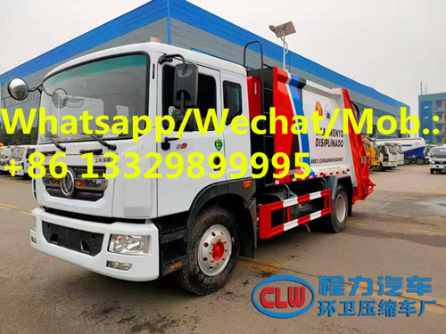 HOT SALE! dongfeng D9 10cbm compacted garbage truck, Cheaper new head 170hp 10cbm garbage compactor truck for sale