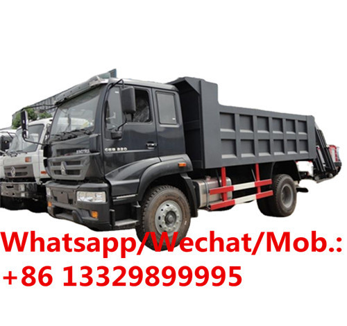 customized new SINO TRUK HOWO 4*2 LHD 266hp 10ton capacity howo dump truck for Ghana, 19cbm dump tipper vehicle for sale