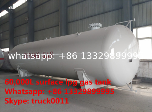 hot sale 60,000L horizontal stationary surface lpg gas storage tank, bulk surface propane gas storage tank for sale