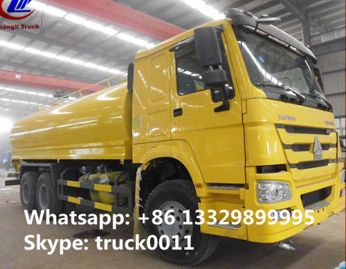 Customized HOWO brand 6*4 LHD/RHD diesel 25cbm water tanker truck for sale, best price HOWO portable drinking truck