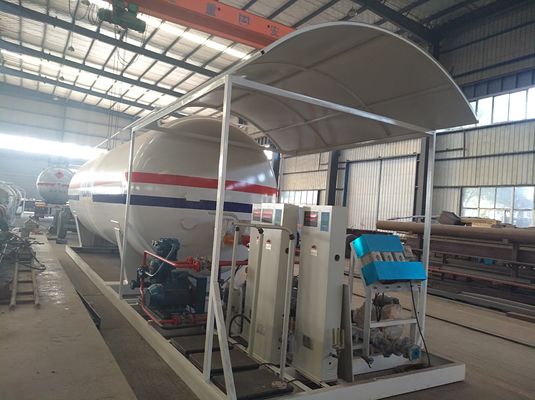Skid LPG Gas Refilling Station With Scales & LPG Gas Dispensers automobiles refuelling gas station for sale