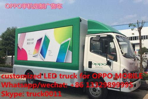 FOTON kangrui 4*2 LHD/RHD mobile digital billboard LED advertising vehicle for sale,  Customized LED truck for OPPO