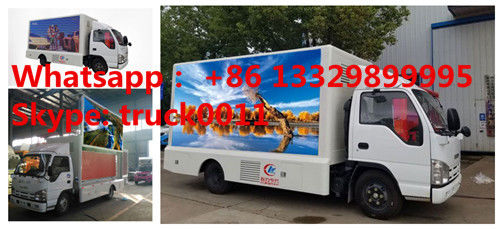 new ISUZU 4*2 LHD mobile LED billboard advertising truck with 3 sides P6 LED screen, hot sale LED colorful screen truck